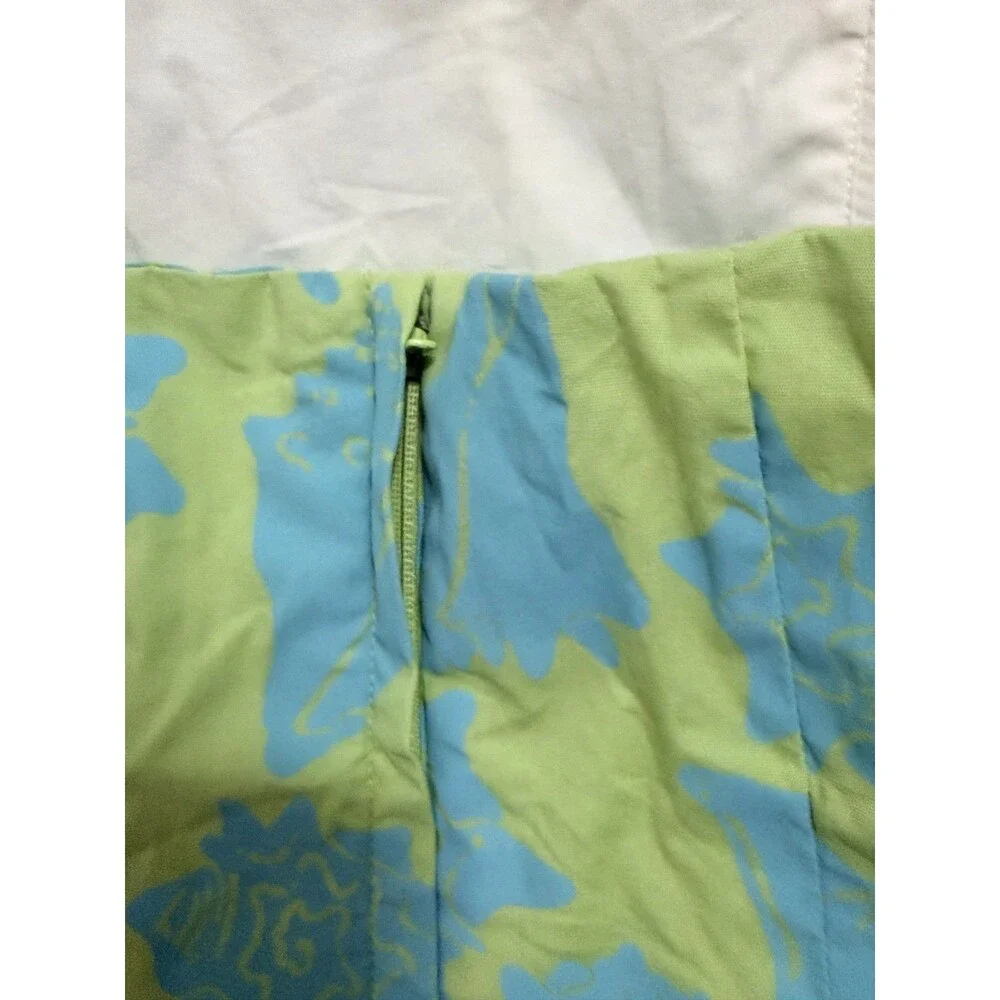 Lilly Pulitzer Conched Out Sea Shell Strapless Green Blue Dress Lined Small S